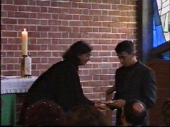 und Christian die Trauringe.