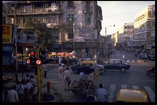 Strasse in Bombay.